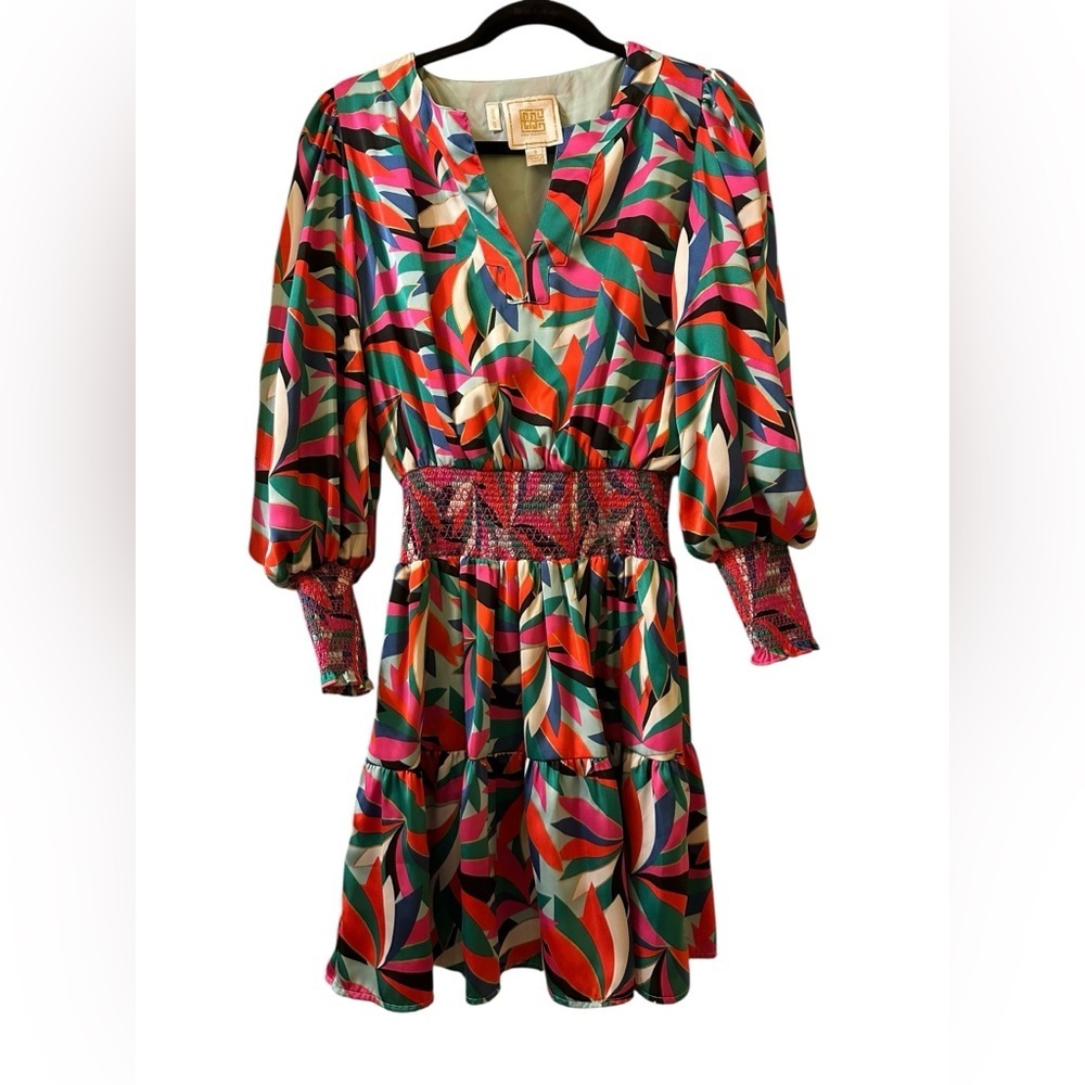 Emily McCarthy Penelope Dress in the "Poinsettia Party" print size S